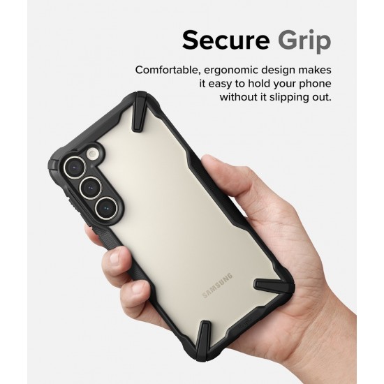 Θήκη Σιλικόνης Ringke Fusion X case armored cover with frame for Samsung Galaxy S23 Plus (FX691E55)  Black