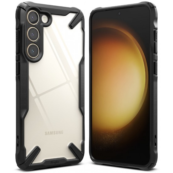 Θήκη Σιλικόνης Ringke Fusion X case armored cover with frame for Samsung Galaxy S23 Plus (FX691E55)  Black