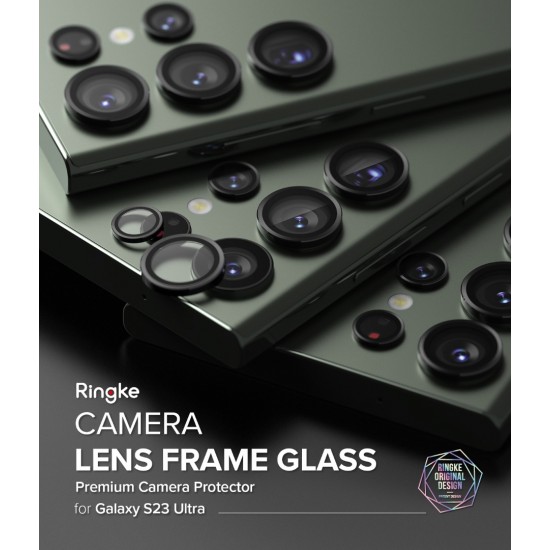 Γυαλί Προστασίας Κάμερας Ringke Camera Lens Frame Glass for Samsung Galaxy S23 Ultra (CM01718RS) Black
