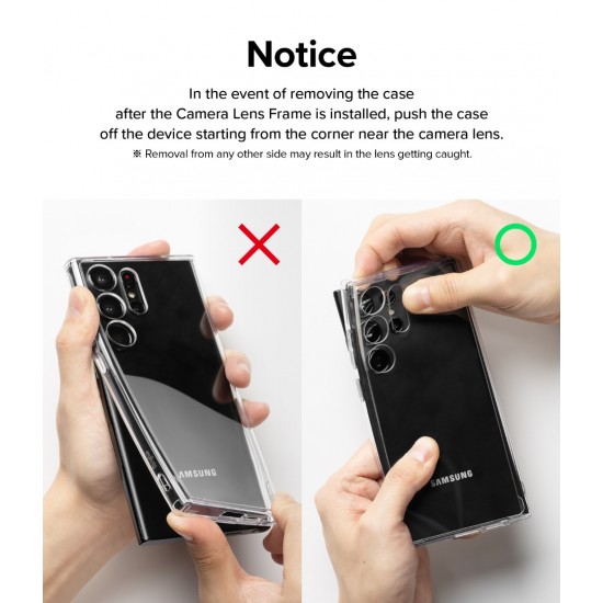 Γυαλί Προστασίας Κάμερας Ringke Camera Lens Frame Glass for Samsung Galaxy S23 Ultra (CM01718RS) Black
