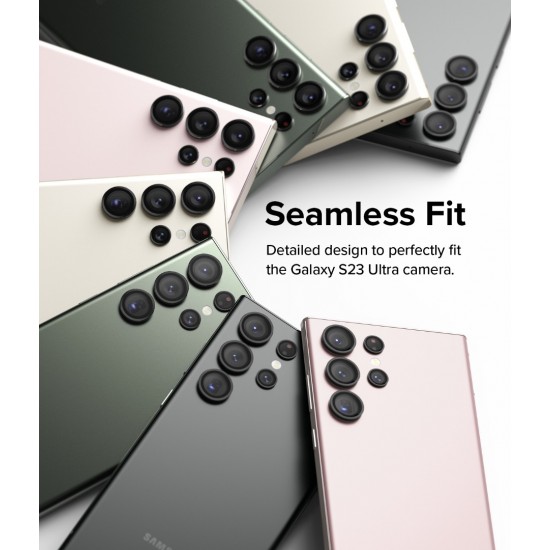 Γυαλί Προστασίας Κάμερας Ringke Camera Lens Frame Glass for Samsung Galaxy S23 Ultra (CM01718RS) Black