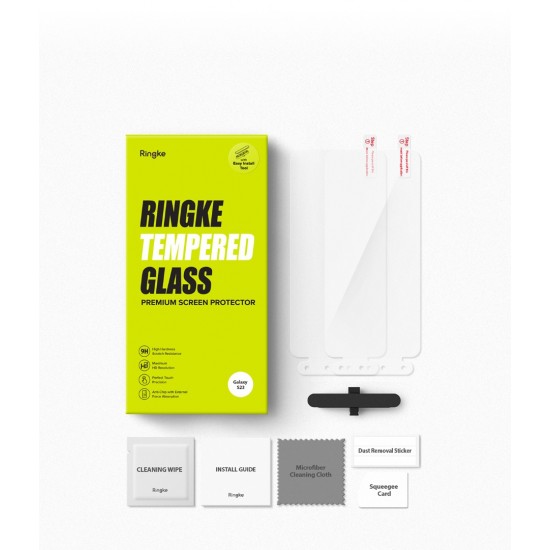 Γυαλί Προστασίας Ringke Invisible Defender ID Full Cover Tempered Glass Tough Screen Protector for Samsung Galaxy S23 jig Package 2 τεμάχια (G4as100)