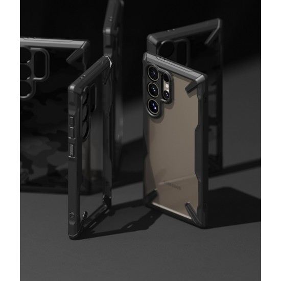 Θήκη Σιλικόνης Ringke Fusion X Case Armored Cover With Frame for Samsung Galaxy S24 Ultra (FX797E55)  Black