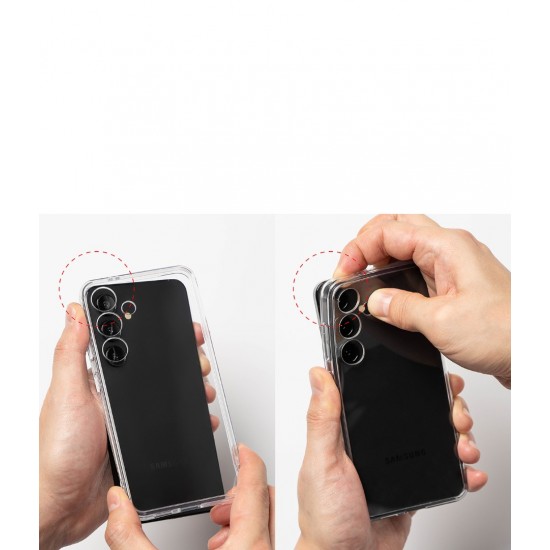 Θήκη Σιλικόνης Ringke Fusion X Case Armored Cover With Frame for Samsung Galaxy S24 Ultra (FX797E55)  Black