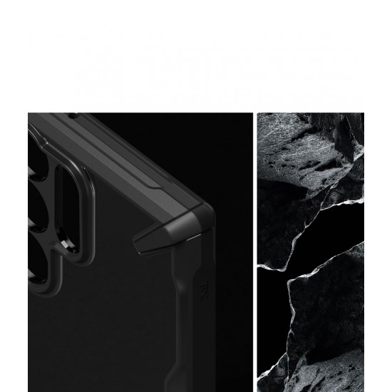 Θήκη Σιλικόνης Ringke Fusion X Case Armored Cover With Frame for Samsung Galaxy S24 Ultra (FX797E55)  Black