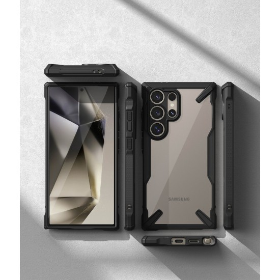 Θήκη Σιλικόνης Ringke Fusion X Case Armored Cover With Frame for Samsung Galaxy S24 Ultra (FX797E55)  Black
