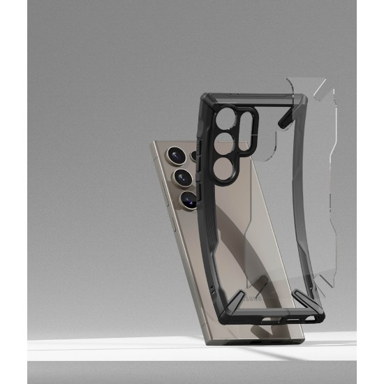 Θήκη Σιλικόνης Ringke Fusion X Case Armored Cover With Frame for Samsung Galaxy S24 Ultra (FX797E55)  Black