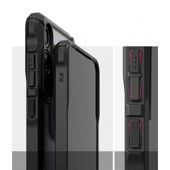 Θήκη Σιλικόνης Ringke Fusion X Case Armored Cover With Frame for Samsung Galaxy S24 (FX789E55)  Black
