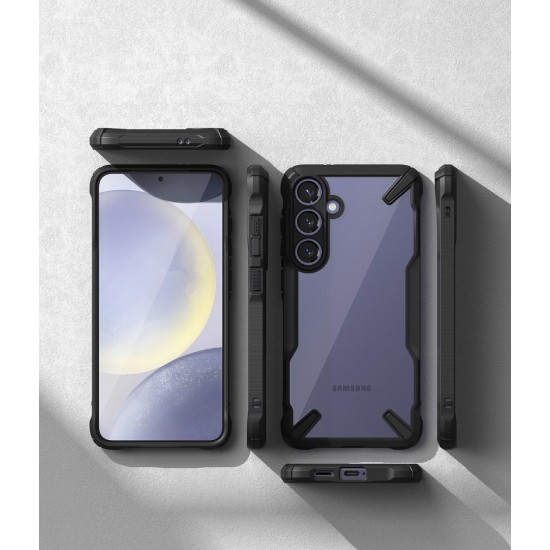 Θήκη Σιλικόνης Ringke Fusion X Case Armored Cover With Frame for Samsung Galaxy S24 (FX789E55)  Black