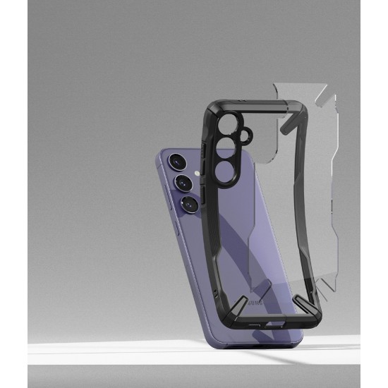 Θήκη Σιλικόνης Ringke Fusion X Case Armored Cover With Frame for Samsung Galaxy S24 (FX789E55)  Black