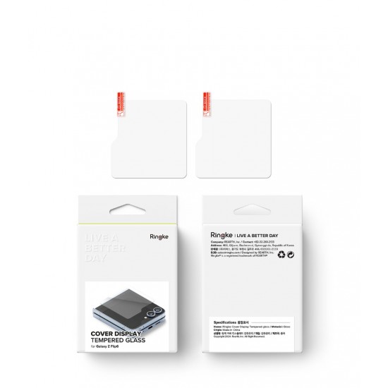Γυαλί Προστασίας Ringke Screen Protector Cover Display Glass for Samsung Galaxy Z Flip 6 / Z Flip7 FE (2 τεμάχια) (G4as883)
