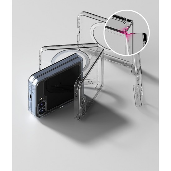 Θήκη Σιλικόνης Ringke Fusion Magnetic polycarbonate case with TPU frame for Samsung Galaxy Z Flip 6  / Z Flip 7 FE Clear (FMG856E52)