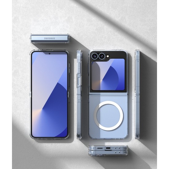 Θήκη Σιλικόνης Ringke Fusion Magnetic polycarbonate case with TPU frame for Samsung Galaxy Z Flip 6  / Z Flip 7 FE Clear (FMG856E52)