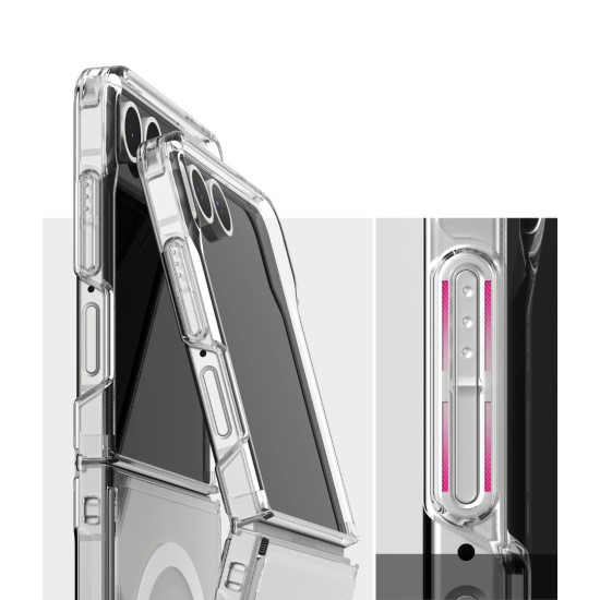 Θήκη Σιλικόνης Ringke Fusion Magnetic polycarbonate case with TPU frame for Samsung Galaxy Z Flip 7 Clear (FMG1079E52)