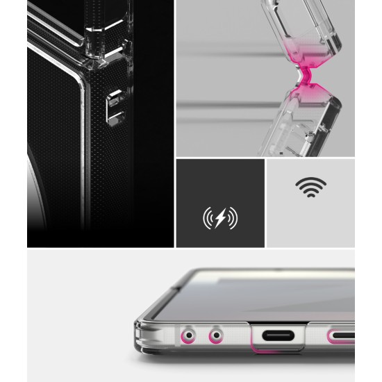 Θήκη Σιλικόνης Ringke Fusion Magnetic polycarbonate case with TPU frame for Samsung Galaxy Z Flip 7 Clear (FMG1079E52)