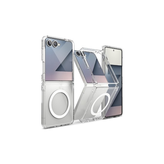Θήκη Σιλικόνης Ringke Fusion Magnetic polycarbonate case with TPU frame for Samsung Galaxy Z Flip 7 Clear (FMG1079E52)