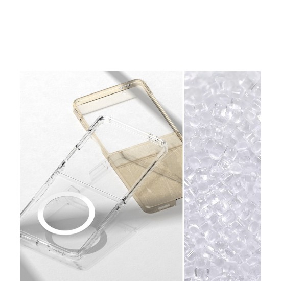 Θήκη Σιλικόνης Ringke Fusion Magnetic polycarbonate case with TPU frame for Samsung Galaxy Z Flip 7 Clear (FMG1079E52)