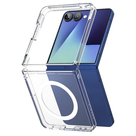 Θήκη Σιλικόνης Ringke Fusion Magnetic polycarbonate case with TPU frame for Samsung Galaxy Z Flip 7 Clear (FMG1079E52)