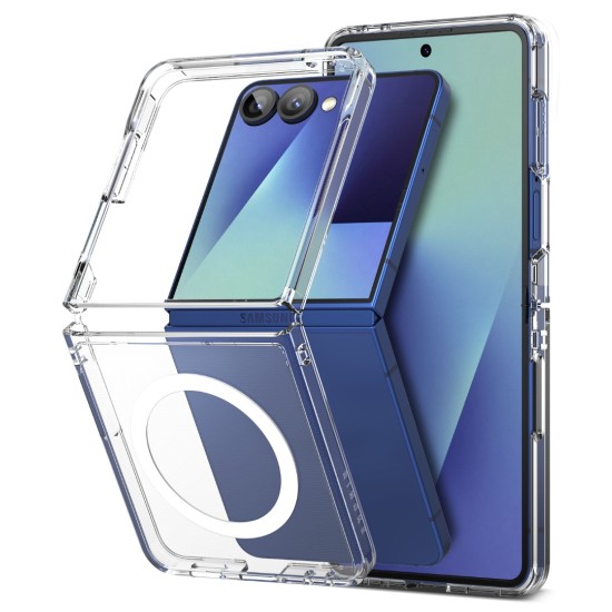 Θήκη Σιλικόνης Ringke Fusion Magnetic polycarbonate case with TPU frame for Samsung Galaxy Z Flip 7 Clear (FMG1079E52)