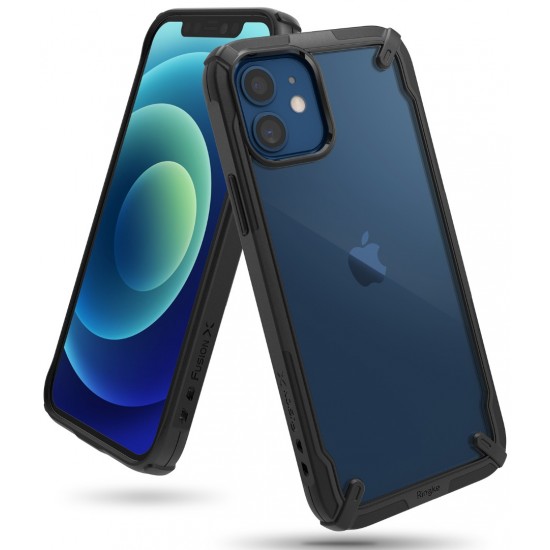Θήκη Σιλικόνης Ringke Fusion X durable PC Case with TPU Bumper for iPhone 12 Mini black (FUAP0023) Θήκη Σιλικόνης Ringke Fusion X durable PC Case with TPU Bumper for iPhone 12 Mini black (FUAP0023)
