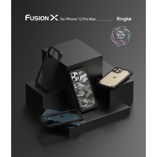 Θήκη Σιλικόνης Ringke Fusion X durable PC Case with TPU Bumper for iPhone 12 Pro Max black (FUAP0025) Θήκη Σιλικόνης Ringke Fusion X durable PC Case with TPU Bumper for iPhone 12 Pro Max black (FUAP0025)