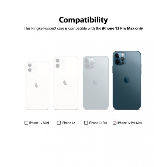 Θήκη Σιλικόνης Ringke Fusion X durable PC Case with TPU Bumper for iPhone 12 Pro Max black (FUAP0025) Θήκη Σιλικόνης Ringke Fusion X durable PC Case with TPU Bumper for iPhone 12 Pro Max black (FUAP0025)