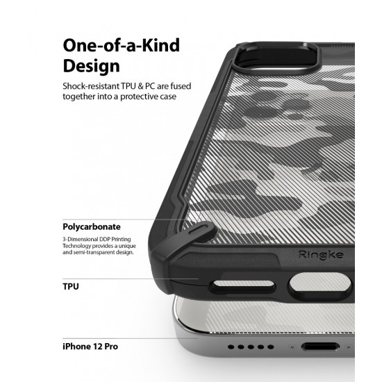 Θήκη Σιλικόνης Ringke Fusion X case armored cover with frame for iPhone 12 Pro / iPhone 12 black (FUAP0024) Θήκη Σιλικόνης Ringke Fusion X case armored cover with frame for iPhone 12 Pro / iPhone 12 black (FUAP0024)