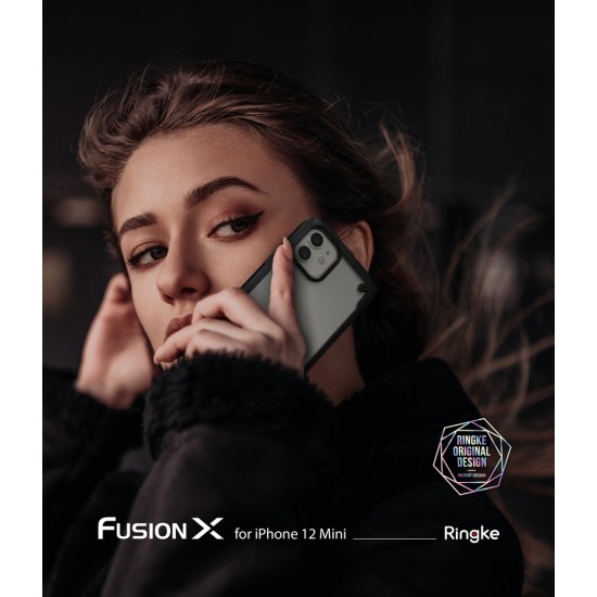 Θήκη Σιλικόνης Ringke Fusion X durable PC Case with TPU Bumper for iPhone 12 Mini black (FUAP0023) Θήκη Σιλικόνης Ringke Fusion X durable PC Case with TPU Bumper for iPhone 12 Mini black (FUAP0023)