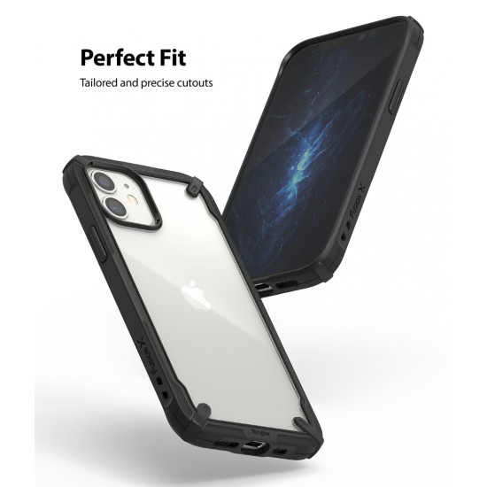 Θήκη Σιλικόνης Ringke Fusion X durable PC Case with TPU Bumper for iPhone 12 Mini black (FUAP0023) Θήκη Σιλικόνης Ringke Fusion X durable PC Case with TPU Bumper for iPhone 12 Mini black (FUAP0023)