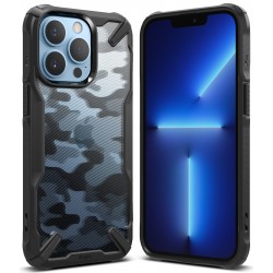 Θήκη Σιλικόνης Ringke Fusion X durable PC Case with TPU Bumper for iPhone 13 Pro Max Camo black (FX555E73)
