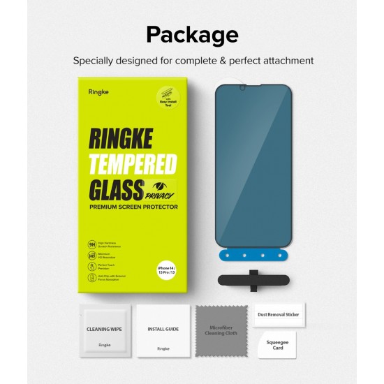 Γυαλί Προστασίας Ringke Privacy Tempered Glass Screen Protector Full Coveraged For iPhone 14 / 13 / 13 Pro / 16e jig Package (G4as082) Γυαλί Προστασίας Ringke Privacy Tempered Glass Screen Protector Full Coveraged For iPhone 14 / 13 / 13 Pro / 16e jig Package (G4as082)