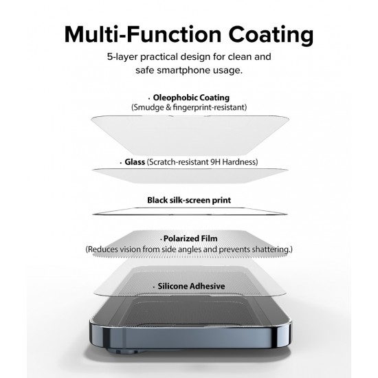 Γυαλί Προστασίας Ringke Privacy Tempered Glass Screen Protector Full Coveraged For iPhone 14 / 13 / 13 Pro / 16e jig Package (G4as082) Γυαλί Προστασίας Ringke Privacy Tempered Glass Screen Protector Full Coveraged For iPhone 14 / 13 / 13 Pro / 16e jig Package (G4as082)