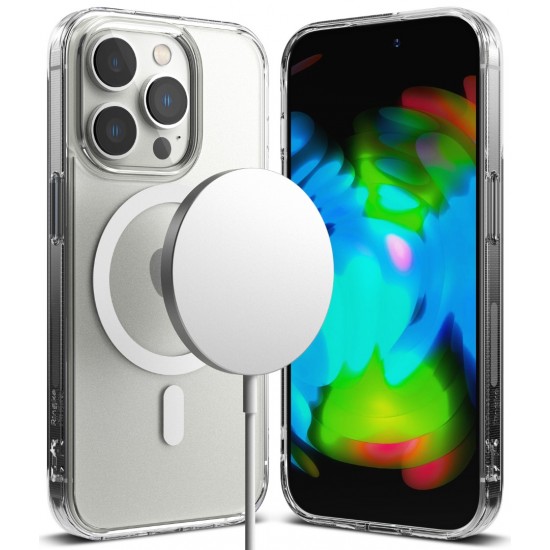 Θήκη Σιλικόνης Ringke Fusion Magnetic hard case with TPU frame for iPhone 14 Pro Mate Clear (FMGM641E52) (MagSafe compatible)