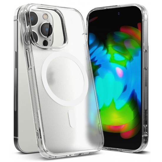 Θήκη Σιλικόνης Ringke Fusion Magnetic hard case with TPU frame for iPhone 14 Pro Mate Clear (FMGM641E52) (MagSafe compatible)