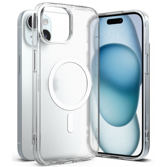 Θήκη Σιλικόνης Ringke Fusion Magnetic hard case with TPU frame for iPhone 15 Mate Clear (FMGM727E52) (MagSafe compatible)