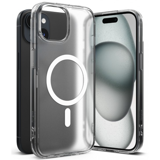 Θήκη Σιλικόνης Ringke Fusion Magnetic hard case with TPU frame for iPhone 15 Mate Clear (FMGM727E52) (MagSafe compatible)