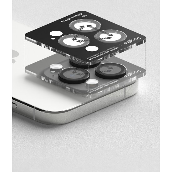 Γυαλί Προστασίας Κάμερας Ringke Camera Lens Frame Glass for iPhone iPhone 15 Pro Max (CM09837RS) Black