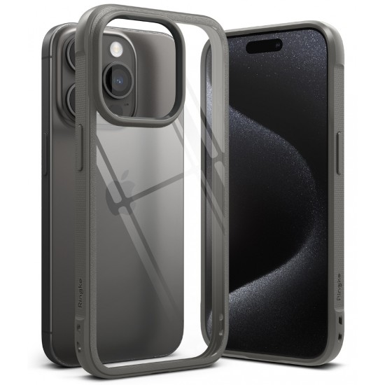 Θήκη Σιλικόνης Ringke Fusion Bold case with frame for iPhone 15 Pro Μax Clear Grey (FBD743E64) Θήκη Σιλικόνης Ringke Fusion Bold case with frame for iPhone 15 Pro Μax Clear Grey (FBD743E64)
