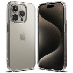 Θήκη Σιλικόνης Ringke Fusion TPU case with frame for iPhone 15 Pro Μax Matte Clear (FM742E52)
