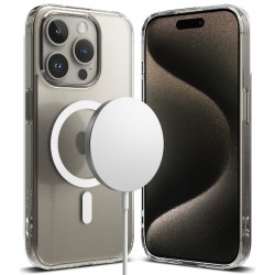 Θήκη Σιλικόνης Ringke Fusion Magnetic hard case with TPU frame for iPhone 15 Pro Max Mate Clear (FMGM742E52) (MagSafe compatible)