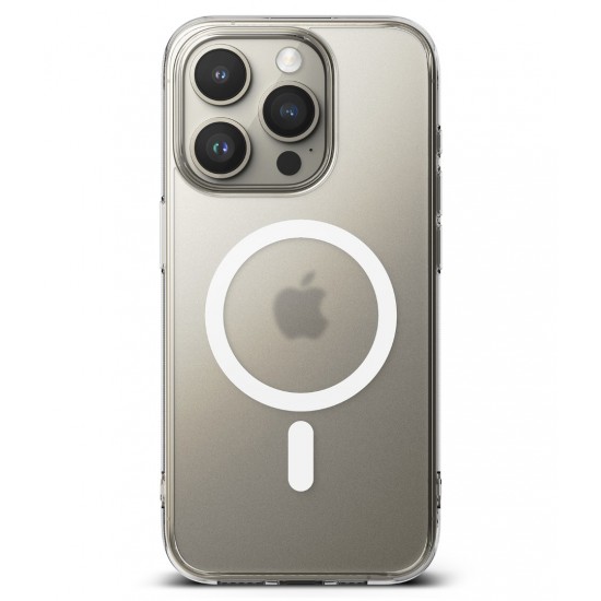 Θήκη Σιλικόνης Ringke Fusion Magnetic hard case with TPU frame for iPhone 15 Pro Max Mate Clear (FMGM742E52) (MagSafe compatible)