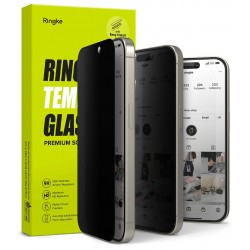 Γυαλί Προστασίας Ringke Privacy Tempered Glass Screen Protector Full Coveraged For iPhone 15 Pro jig Package (G4as119)