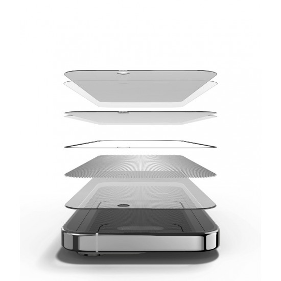 Γυαλί Προστασίας Ringke Privacy Tempered Glass Screen Protector Full Coveraged For iPhone 15 Pro Max jig Package (G4as120)