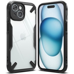 Θήκη Σιλικόνης Ringke Fusion X durable PC Case with TPU Bumper for iPhone 15 Plus black (FX734E55)