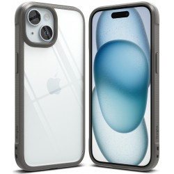 Θήκη Σιλικόνης Ringke Fusion Bold case with frame for iPhone 15 Clear Grey (FBD728E64)