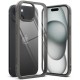 Θήκη Σιλικόνης Ringke Fusion Bold case with frame for iPhone 15 Clear Grey (FBD728E64)