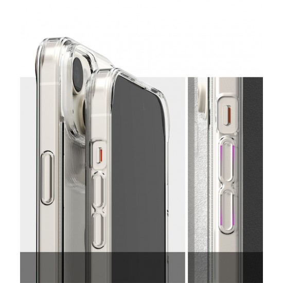 Θήκη Σιλικόνης Ringke Fusion TPU case with frame for iPhone 15 Plus Clear (F732E52)