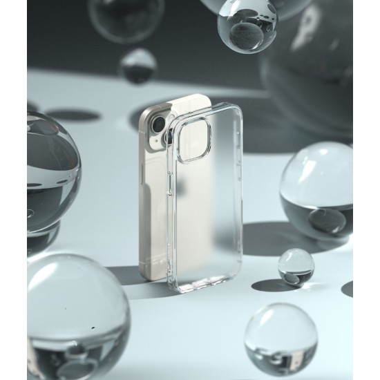 Θήκη Σιλικόνης Ringke Fusion TPU case with frame for iPhone 15 Plus Matte Clear (FM732E52)