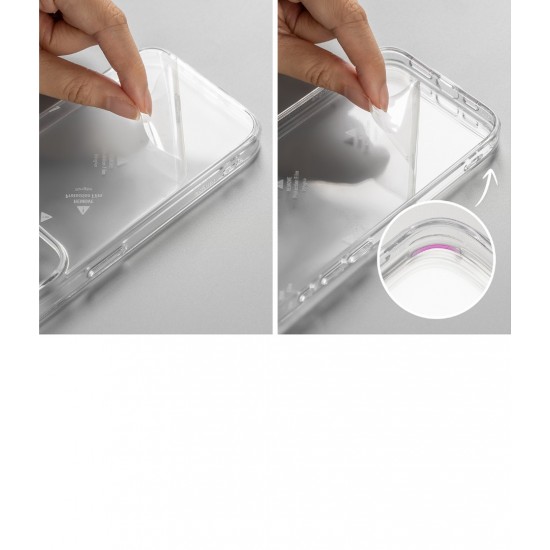 Θήκη Σιλικόνης Ringke Fusion TPU case with frame for iPhone 15 Plus Matte Clear (FM732E52)