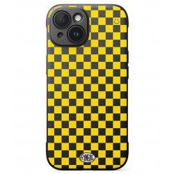 Θήκη Σιλικόνης Ringke Onyx Design Checkboard Yellow Case Cover for iPhone 15 Black (OD731E239)